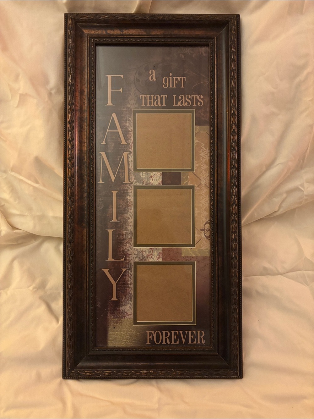 Family Forever Wall Frame in Brown